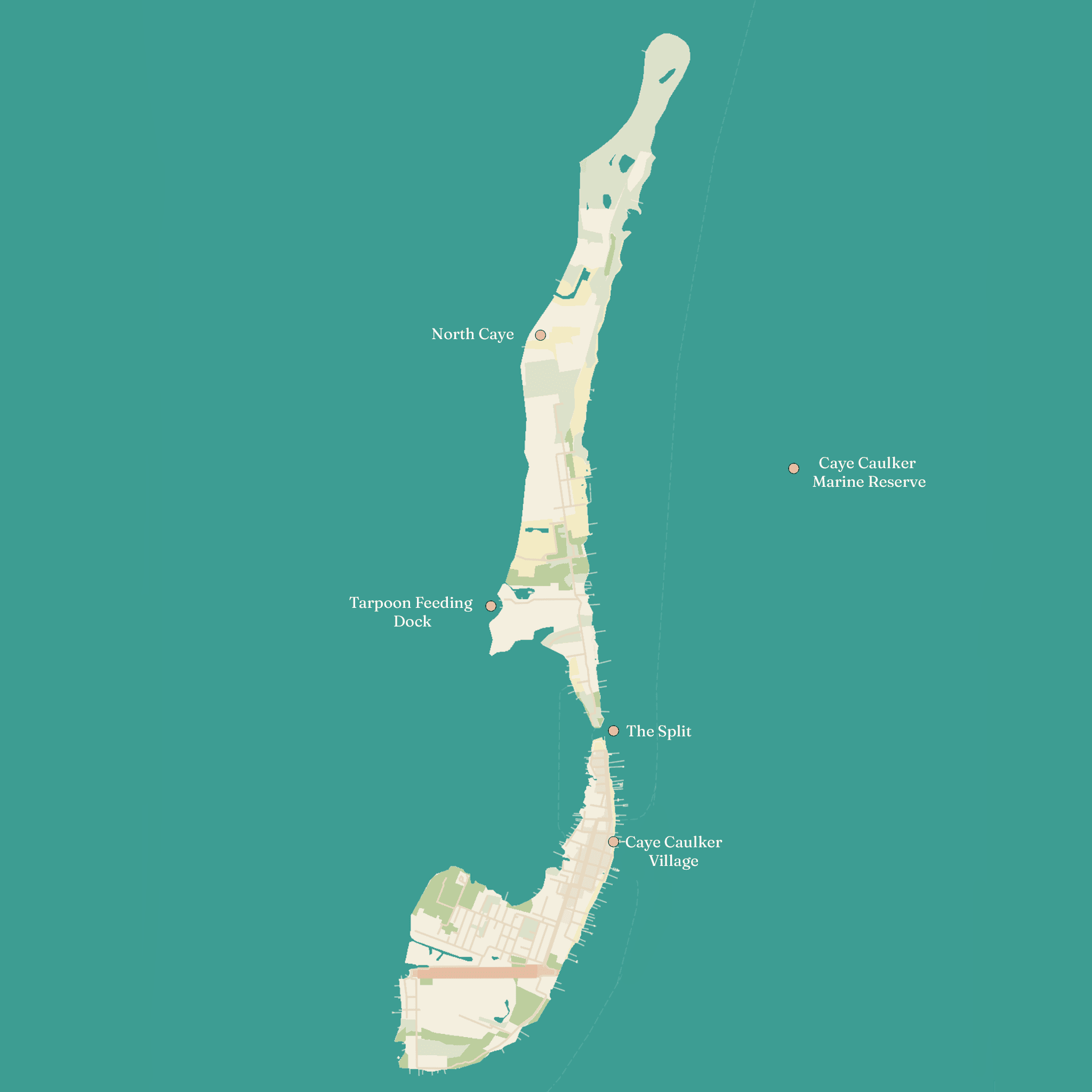 Map of Caye Caulker