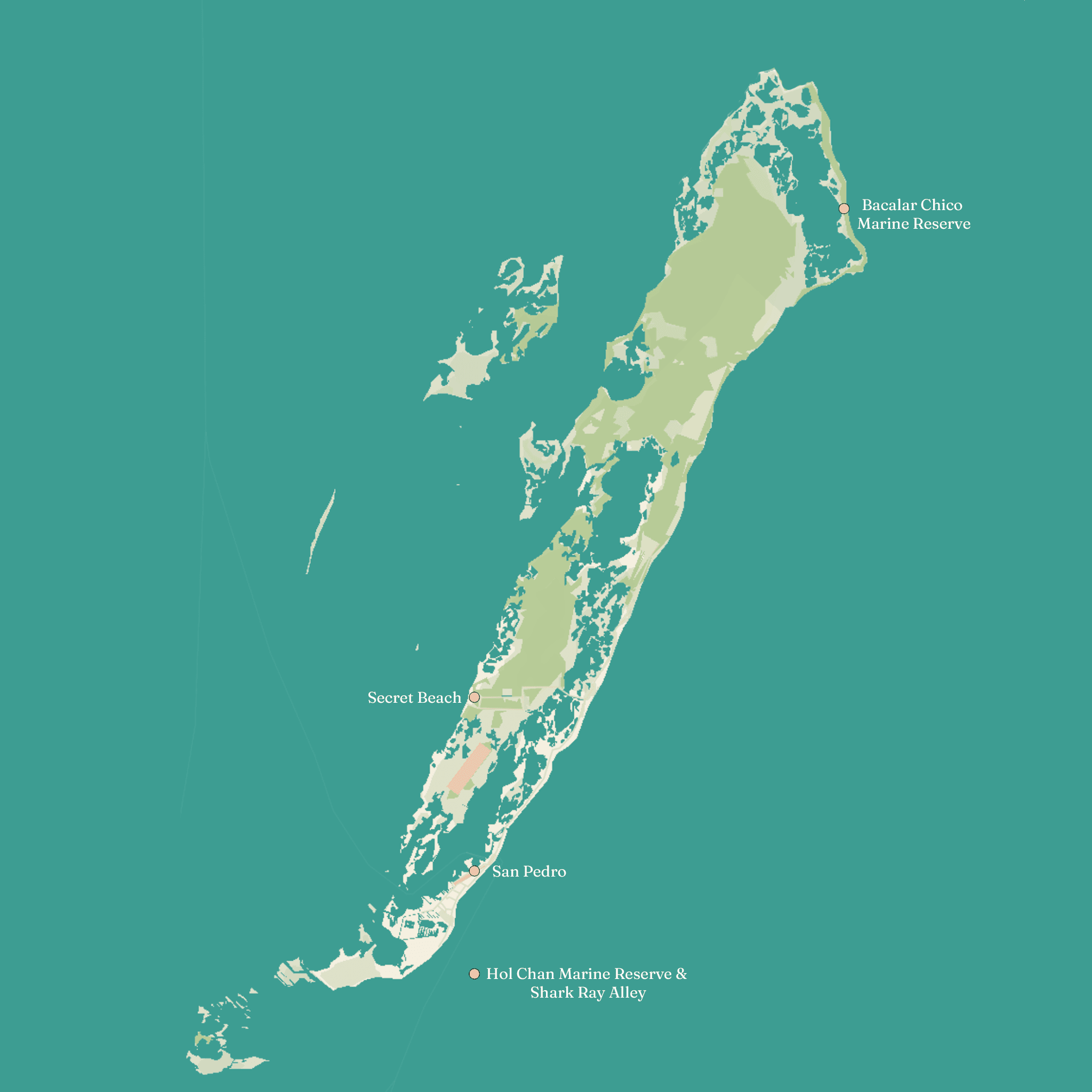 Map of Ambergris Caye